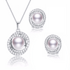 Amadova-Bijou ensemble en argent avec perle lissée, nacrée pour femme.